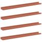 Preview: Wandregale mit Regal 4 pcs Rot 80 x 9 x 3 cm Holzwerkstoff