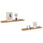 Preview: Wandregale mit Regal 2 pcs Braun 60 x 9 x 3 cm Holzwerkstoff