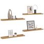 Preview: Wandregale mit Regal 4 pcs Braun 40 x 9 x 3 cm Holzwerkstoff
