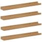 Preview: Wandregale mit Regal 4 pcs Braun 60 x 9 x 3 cm Holzwerkstoff