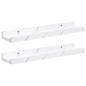 Preview: Wandregale 2 pcs Weiß Marmor 40 x 9 x 3 cm Holzwerkstoff