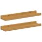 Preview: Wandregale mit Regal 2 pcs Beige 40 x 9 x 3 cm Holzwerkstoff