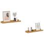 Preview: Wandregale mit Regal 2 pcs Beige 40 x 9 x 3 cm Holzwerkstoff