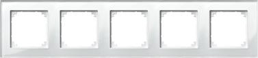 Preview: ARDEBO.de Merten 489519 Echtglasrahmen, M-PLAN, 5fach, Brillantweiß