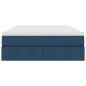 Preview: Aufbewahrungsbett mit Matratze Blau 140 x 190 cm Polyester