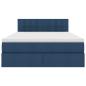 Preview: Aufbewahrungsbett mit Matratze Blau 140 x 190 cm Holzwerkstoff
