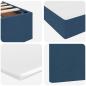 Preview: Aufbewahrungsbett mit Matratze Blau 140 x 190 cm Kunstleder