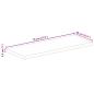 Preview: Tischplatte 70x40x2,5 cm Rechteckig Raues Massivholz Mango
