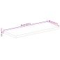 Preview: Tischplatte 90x40x2,5 cm Rechteckig Raues Massivholz Mango
