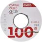 Preview: EMOS S5382 Koaxialkabel CB135, 3-fach geschirmt, Schirmabdeckung >28 %, Innenbereich, 100m Spule, weiß (2305135000)