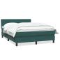 Preview: Boxspringbett mit Matratze Dunkelgrün 160x210 cm Samt