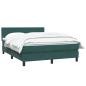 Preview: Boxspringbett mit Matratze Dunkelgrün 160x210 cm Samt