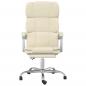Preview: Bürostuhl mit Liegefunktion Creme Kunstleder