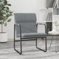 Preview: ARDEBO.de - Loungesessel Hellgrau 55x64x80 cm Stoff