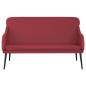 Preview: Sitzbank Weinrot 110x76x80 cm Kunstleder