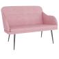 Preview: Sitzbank Rosa 110x76x80 cm Samt