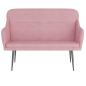 Preview: Sitzbank Rosa 110x76x80 cm Samt