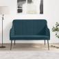 Preview: ARDEBO.de - Sitzbank Blau 110x76x80 cm Samt