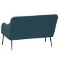 Preview: Sitzbank Blau 110x76x80 cm Samt