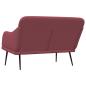 Preview: Sitzbank Weinrot 110x76x80 cm Stoff