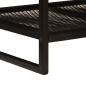 Preview: Couchtisch Braun und Schwarz 110 x 55 x 35 cm Massivholz Mango