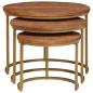 Preview: Nesting-Couchtische 3 stk. Honigbraun 60 x 60 x 45 cm