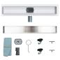 Preview: Duschablauf 2-in-1 mit 360° Siphon Silber 54 x 11 x 9,5 cm
