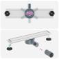 Preview: Duschablauf 2-in-1 mit 360° Siphon Silber 54 x 11 x 9,5 cm