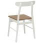 Preview: Esszimmerstuhl 2 pcs Weiß und Natur Massivholz