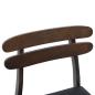 Preview: ARDEBO.de - Esszimmerstuhl 2 pcs Hellbraun und Schwarz Massivholz