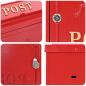 Preview: Wandmontierter Briefkasten Rot 29 x 13 x 41 cm Gussaluminium