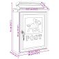 Preview: Wandmontierter Briefkasten Bronze 29 x 13 x 41 cm Gussaluminium