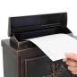 Preview: Wandmontierter Briefkasten Bronze 29 x 13 x 41 cm Gussaluminium