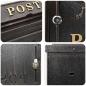 Preview: Wandmontierter Briefkasten Bronze 29 x 13 x 41 cm Gussaluminium