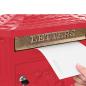 Preview: Wandmontierter Briefkasten mit Speicher Rot 40,5 x 15,5 x 44 cm