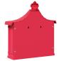 Preview: Wandmontierter Briefkasten mit Speicher Rot 40,5 x 15,5 x 44 cm