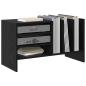 Preview: Schallplattenschrank Schwarz Eichen-Optik 78,5 x 35 x 45 cm