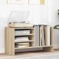 Preview: ARDEBO.de - Schallplattenschrank mit Regal Sonoma-Eiche 78,5 x 35 x 45 cm