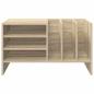 Preview: Schallplattenschrank mit Regal Sonoma-Eiche 78,5 x 35 x 45 cm