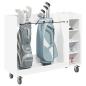 Preview: Golf Schrank Mit Rad Uni Weiß 120 x 45 x 98 cm