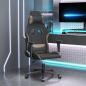 Preview: ARDEBO.de - Gaming-Stuhl mit Massagefunktion Schwarz und Taupe Stoff