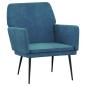 Preview: Sessel Blau 62x79x79 cm Samt