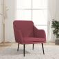 Preview: ARDEBO.de - Sessel Weinrot 63x76x80 cm Stoff