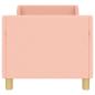 Preview: Kinderbettgestell mit Kopfteil Rosa 70 x 140 cm Schafstoff