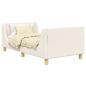 Preview: Kinderbettgestell mit Kopfteil Creme 80 x 160 cm Schafstoff