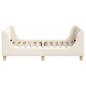 Preview: Kinderbettgestell mit Kopfteil Creme 80 x 160 cm Schafstoff