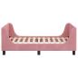 Preview: Kinderbettgestell mit Kopfteil Rosa 80 x 160 cm Samt