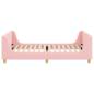 Preview: Kinderbettgestell mit Kopfteil Rosa 80 x 200 cm Bouclé