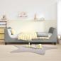 Preview: Kinderbettgestell mit Kopfteil Hellgrau 90 x 190 cm Samt