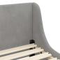 Preview: Kinderbettgestell mit Kopfteil Hellgrau 90 x 190 cm Samt